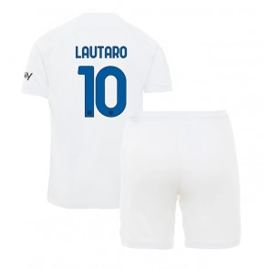 Inter Milan Lautaro Martinez #10 Udebanesæt Børn 2023-24 Kort ærmer (+ korte bukser)